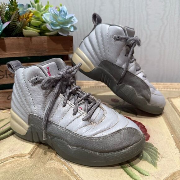 Nike Air Jordan 12 Retro Wolf Grey 510816-029 Athletic Shoes Youth Child’s 12C - Picture 1 of 12